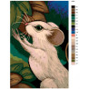 Схема Белая мышь Раскраска по номерам на холсте Живопись по номерам A381