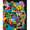 Молодой радужный леопард Раскраска по номерам на холсте Живопись по номерам