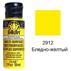 2912 Бледно-желтый Для любой поверхности Сатиновая акриловая краска Multi-Surface Folkart Plaid