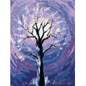 Дерево в лунном свете Раскраска по номерам на холсте Живопись по номерам