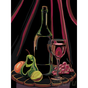 Вино и фрукты Раскраска по номерам на холсте Живопись по номерам RA171
