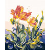  Ажурные тюльпаны Раскраска по номерам на холсте Живопись по номерам F46