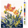 Схема Ажурные тюльпаны Раскраска по номерам на холсте Живопись по номерам F46