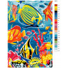 Схема Веселые рыбки Раскраска по номерам на холсте Живопись по номерам KRYM-AN21
