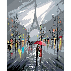 Схема Сны о Париже Раскраска по номерам на холсте Живопись по номерам RO54