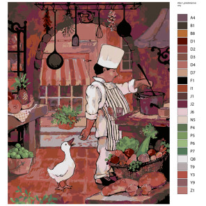 Схема Главный повар Раскраска по номерам на холсте Живопись по номерам ARTH-AlsuV