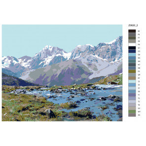 Схема Красота гор Раскраска по номерам на холсте Живопись по номерам Z0620