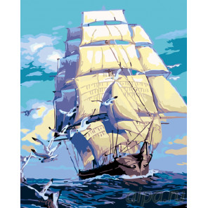 Раскладка К новым берегам Раскраска картина по номерам на холсте KTMK-65162