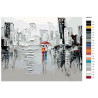 Раскладка Дождь в большом городе Раскраска по номерам на холсте Живопись по номерам KTMK-46384-1