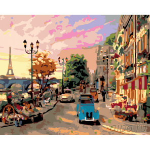  Летний Париж Раскраска по номерам на холсте Живопись по номерам KTMK-89369