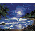 Лунный пляж Раскраска по номерам на холсте Живопись по номерам