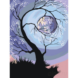 Раскладка Сияние луны Раскраска по номерам на холсте Живопись по номерам KTMK-RA181