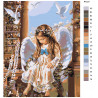 схема Малышка ангел Раскраска картина по номерам на холсте