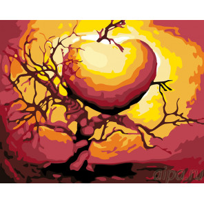 раскладка Дерево любви Раскраска по номерам на холсте Живопись по номерам