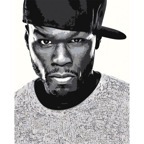  50 Cent Раскраска картина по номерам на холсте Z-AB94