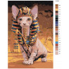 Раскладка Кот фараона Раскраска картина по номерам на холсте Z-AB75