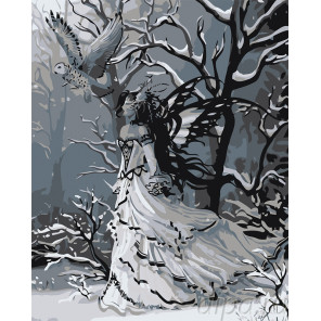 Раскладка Полярная сова Раскраска картина по номерам на холсте  RA301