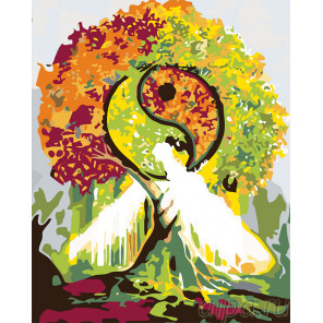 Раскладка Магическое дерево Раскраска картина по номерам на холсте KTMK-249211