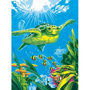 Морская черепаха Раскраска (картина) по номерам акриловыми красками Dimensions