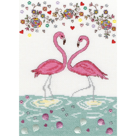  Любовь фламинго Набор для вышивания Bothy Threads XKA9