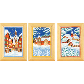 фрагмент Зимняя ночь Набор для вышивания триптиха VERVACO PN-0155893