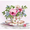  Цветы в чайной чашке Набор для вышивания Luca-S BA2321