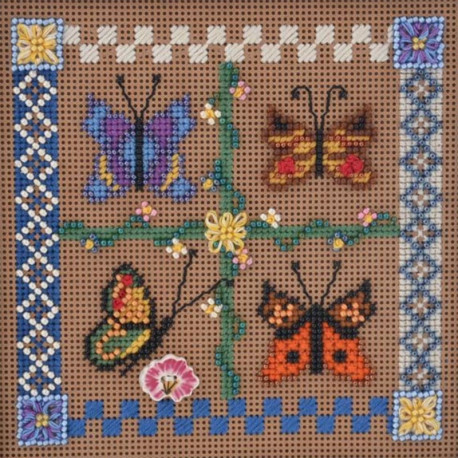  Весенние бабочки Набор для вышивания MILL HILL MHCB122