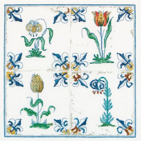  Античная плитка. Цветы Набор для вышивания Thea Gouverneur 485