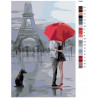 Под красным зонтом Раскраска картина по номерам на холсте FR06