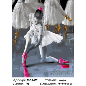  Балерины на сцене Раскраска картина по номерам на холсте МСА439