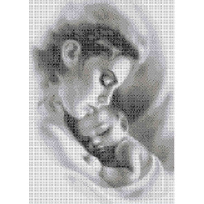  Мать и ребенок Габардин с рисунком для вышивки бисером или крестом Каролинка ТКБЛ(Э) 3047