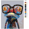 Макет Умный лягушонок Раскраска картина по номерам на холсте PA168-80x100