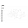 Контрольный лист Геометрическая модель рыбы-клоун Раскраска картина по номерам на холсте PA185-80x100