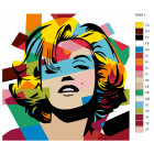 Схема Мэрилин Монро Раскраска картина по номерам на холсте PA20