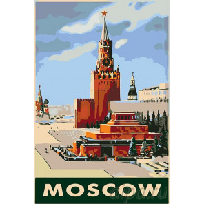  Москва Раскраска картина по номерам на холсте PA80