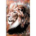 Портрет льва Раскраска картина по номерам на холсте