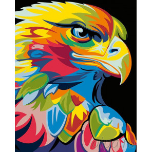 Раскладка Радужный орел Раскраска картина по номерам на холсте PA01