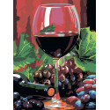 Красное вино Раскраска картина по номерам на холсте