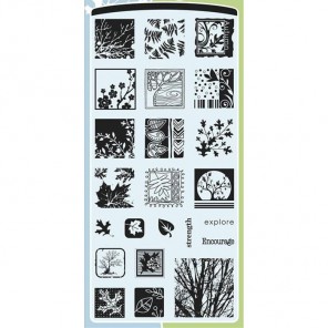 Деревья и листья Набор силиконовых штампов для скрапбукинга, кардмейкинга Inkadinkado