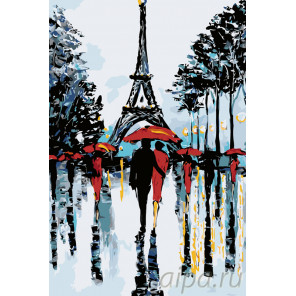 Схема Парочки Парижа Раскраска по номерам на холсте Живопись по номерам FR11