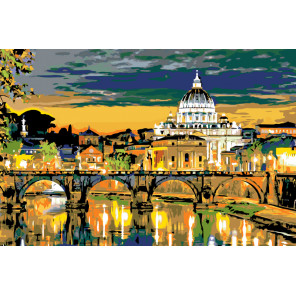 Схема Вечер в Риме Раскраска по номерам на холсте Живопись по номерам GP09