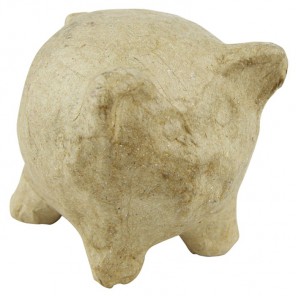 Свинка круглая Фигурка мини из папье-маше объемная Decopatch