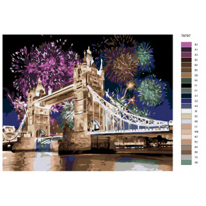 Раскладка Праздничный Лондон Раскраска по номерам на холсте Живопись по номерам KTMK-78797