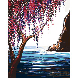 Раскладка Весна на море Раскраска картина по номерам на холсте RA222