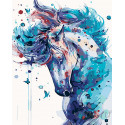Красочный конь Раскраска картина по номерам на холсте