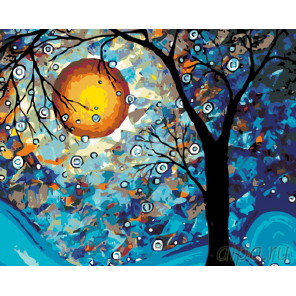 Раскладка Волшебство в свете луны Раскраска картина по номерам на холсте KTMK-22065