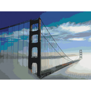 Раскладка Мост в тумане Раскраска по номерам на холсте Живопись по номерам KTMK-00727