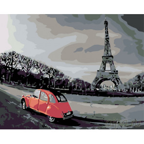  Прогулка по Парижу Раскраска по номерам на холсте Живопись по номерам KTMK-47650