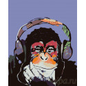 Музыкальная обезьяна Раскраска по номерам на холсте Живопись по номерам