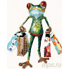  Лягушка с покупками Раскраска картина по номерам на холсте  KTMK-32825442029